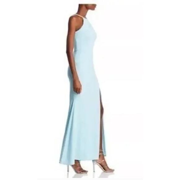 AQUA Rhinestone Embellished Strap Keyhole Gown Size 4 - Picture 3 of 9